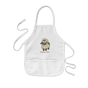 Delantal Infantil Oveja Personalizado Beige