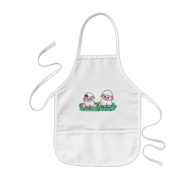 Delantal Infantil ovejas del bebé (Frente)