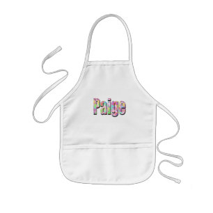 Delantal Infantil "Paige" Nombre Hecho Con Mariposas Coloridas,