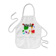Paint Splats Apron del niño personalizado