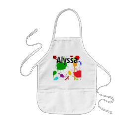Delantal Infantil Paint Splats Apron del niño personalizado