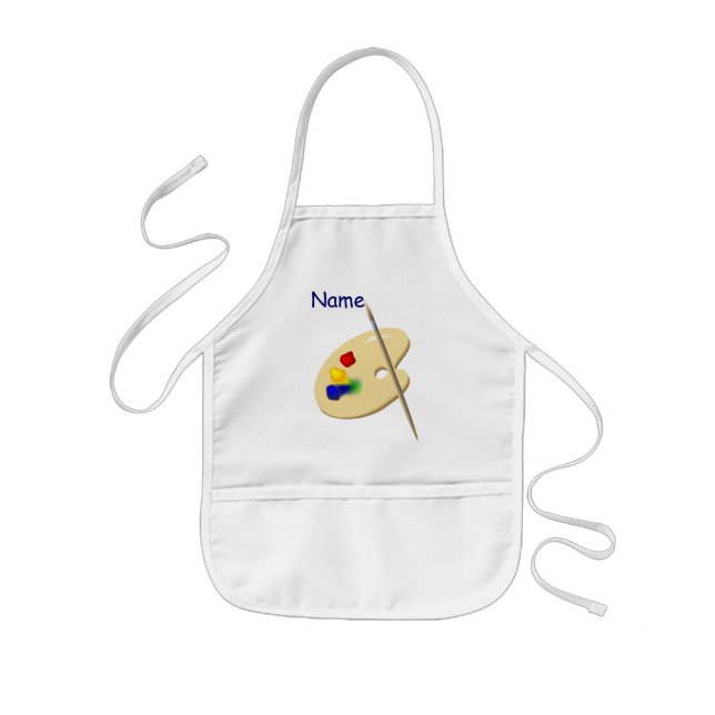 Delantal Infantil Paleta de artista infantil plantilla de Apron de n (Frente)