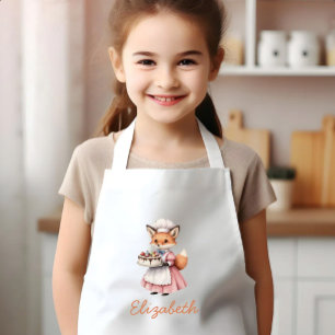 Delantal Infantil Panadería Zorro Lindo Personalizado
