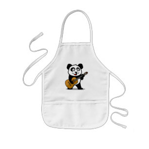 Delantal Infantil Panda de la guitarra