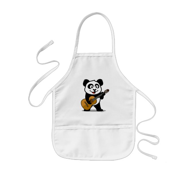 Delantal Infantil Panda de la guitarra (Frente)