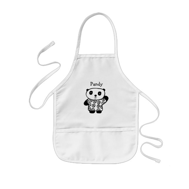 Delantal Infantil Pandy personalizado del Panda (Frente)
