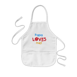 Delantal Infantil Papa me ama camisetas y regalos