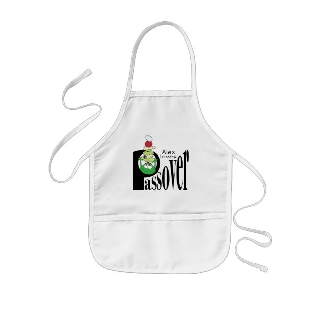 Delantal Infantil Pascua "P es para Pascua" Apron estándar (Frente)