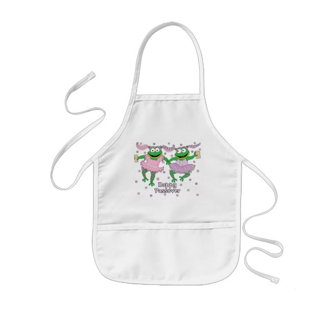 Delantal Infantil Passover Apron "Hoppy Passover" Dancers (Frente)