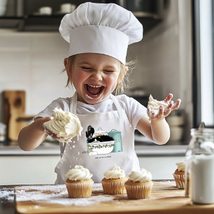 Delantal Infantil Pastry Cat Blue