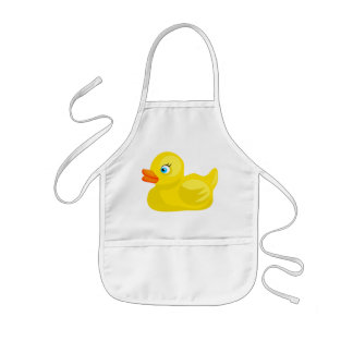Delantal Infantil Pato de goma amarillo