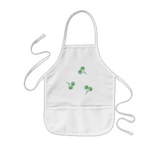 Delantal Infantil Patrón de cerezas verdes