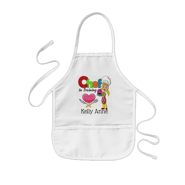 Delantal Infantil Pequeño chef en el área de entrenamiento (Frente)
