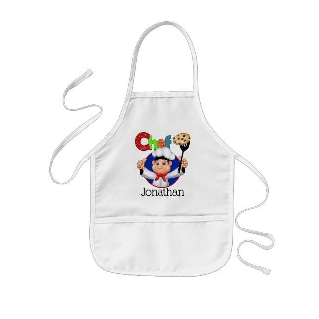 Delantal Infantil Pequeño chef en el área de entrenamiento (Frente)