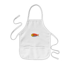 DELANTAL INFANTIL PEQUEÑO DISEÑO DE PESCADO DE APRON