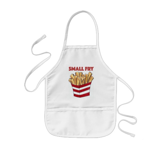Delantal Infantil PEQUEÑO FRY Fast Food Fries Chips Foodie Niño (Frente)