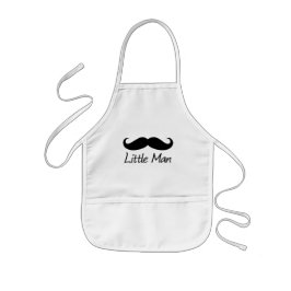Delantal Infantil Pequeño Hombre Mustache Chevron Cute Boys