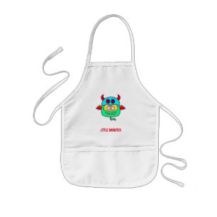 Delantal Infantil Pequeño monstruo (texto personalizable)