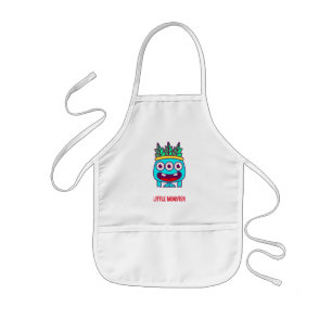 Delantal Infantil Pequeño monstruo (texto personalizable)