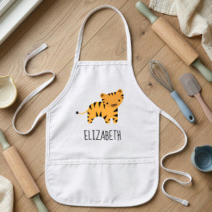 Delantal Infantil Pequeño Tigre Mono Personalizado