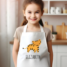 Delantal Infantil Pequeño tigre personalizado