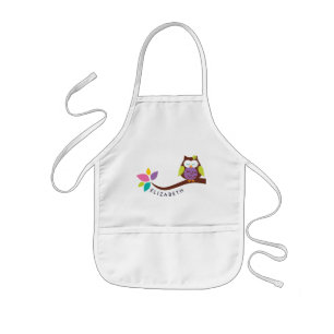 Delantal Infantil Perro colorido en una rama Personalizado
