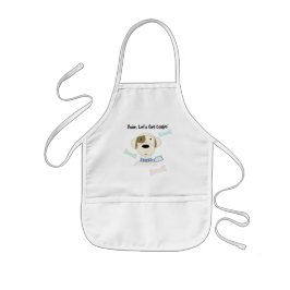 Delantal Infantil Perro de Dibujos Animados con Frase Divertida