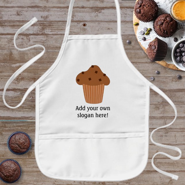 Delantal Infantil Personalización de un gráfico de muffin de chip Mi (Subido por el creador)