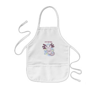 Delantal Infantil Personalizado axolotópico rosa adorable