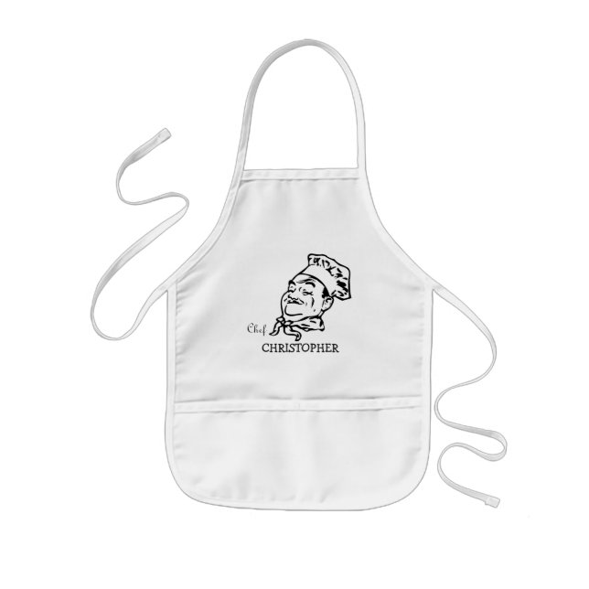 Delantal Infantil Personalizado Chef Gorra y Apron Set (Frente)