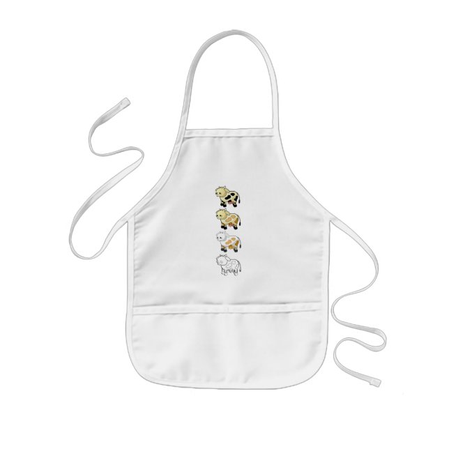 Delantal Infantil Personalizado Dairy Cows Apron (Frente)