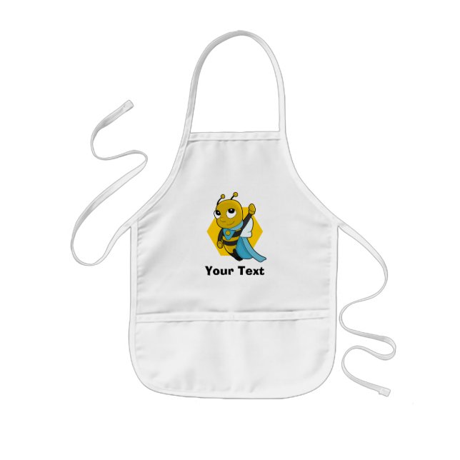 Delantal Infantil Personalizado de abejas superheroicas personalizad (Frente)