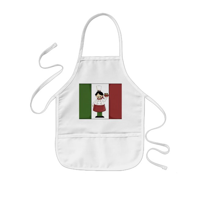 Delantal Infantil Personalizado de Chef italiano (Frente)
