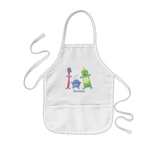 Delantal Infantil Personalizado de hilo dental de cepillo de dientes