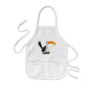 Delantal Infantil Personalizado de pájaro safari de buey amarillo di