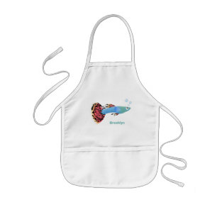 Delantal Infantil Personalizado de peces tropicales adormilados