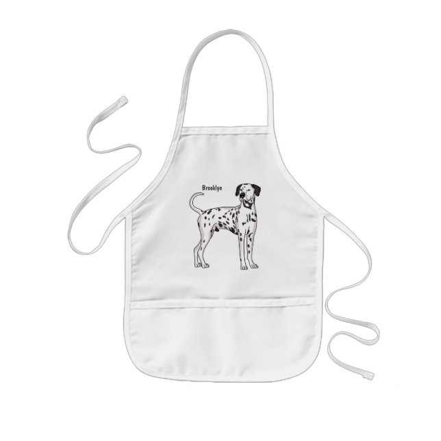 Delantal Infantil Personalizado de perro dalmatiano (Frente)