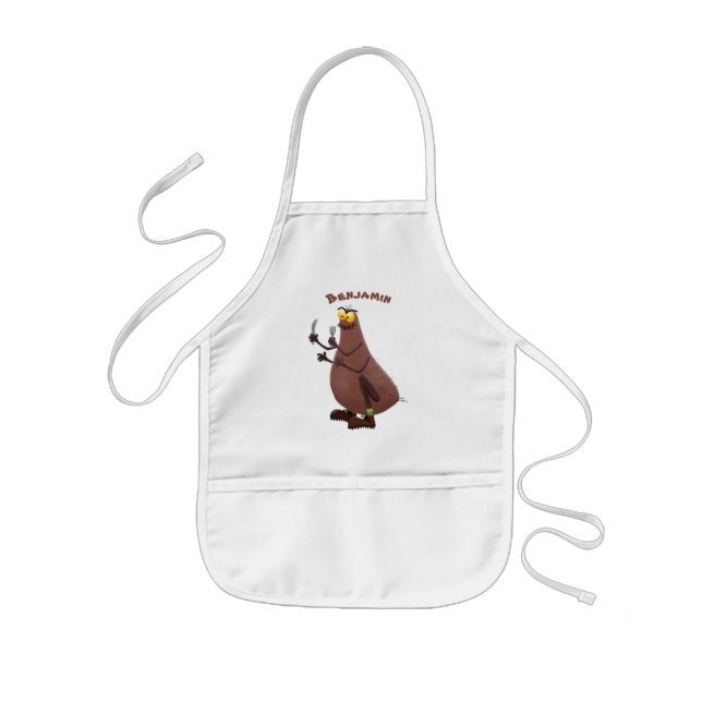 Delantal Infantil Personalizado de pulgas fea hambrienta (Frente)