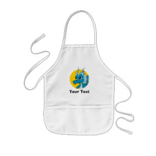Delantal Infantil Personalizado del dragón azul