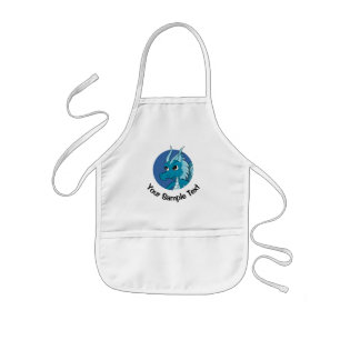 Delantal Infantil Personalizado del dragón azul