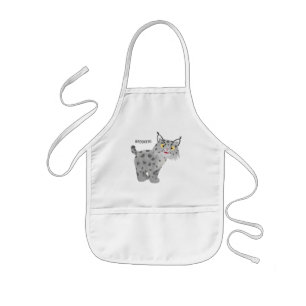 Delantal Infantil Personalizado del lince del bobcat medio