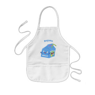 Delantal Infantil Personalizado del personaje de la caja de leche fe