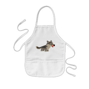 Delantal Infantil Personalizado dulce, niños lobo hambrientos cocina