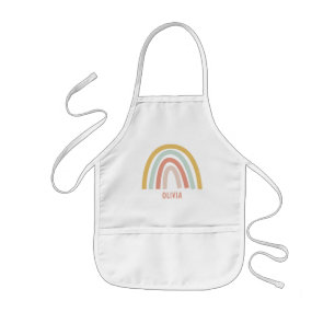 Delantal Infantil Personalizado el arcoiris del Boho Pastel