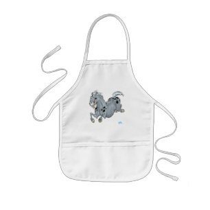 Delantal Infantil Personalizado loco de los niños de caballos Apron