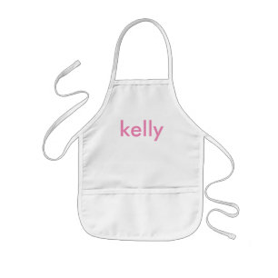 Delantal Infantil Personalizado rosa minimalista