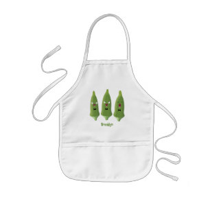 Delantal Infantil Personalizado vegetal de okra cantante
