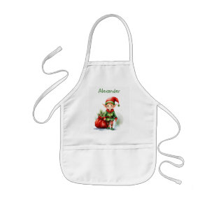 Delantal Infantil Personalizar a los Navidades de nombre con saco de