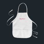 Delantal Infantil Personalizar con nombre, texto minimalista Gran He<br><div class="desc">Personalizar con nombre,  texto minimalista Apron de niños de hermanas grandes</div>