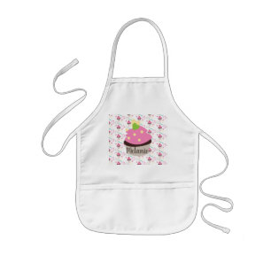 Delantal Infantil Personalized Chocolate Cupcake Bakery Custom Name